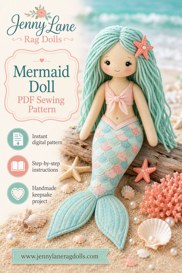 Mermaid doll pattern - Isla - Coming Soon...