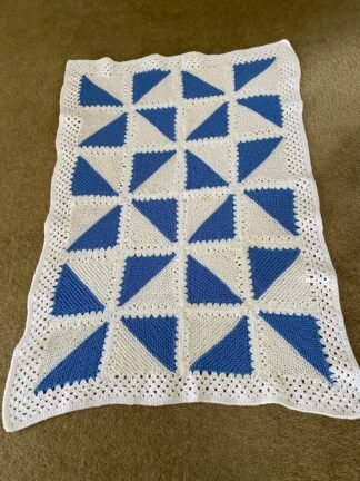 Blue and white triangles