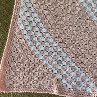 Pink and white - basket weave