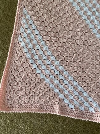 Pink and white - basket weave