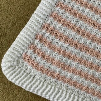 Pink & White basket weave