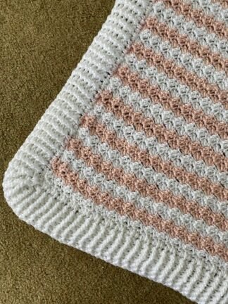 Pink & White basket weave