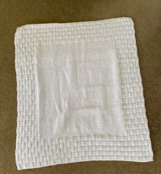 White Knitted - basket weave