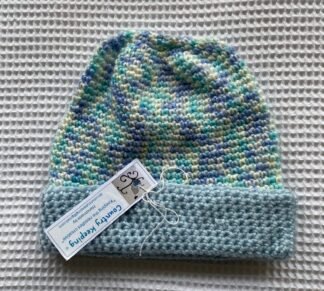 Beanie - Aqua with blue trim