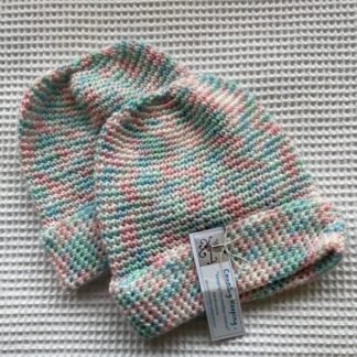 Beanie - Twin set - pink and blue