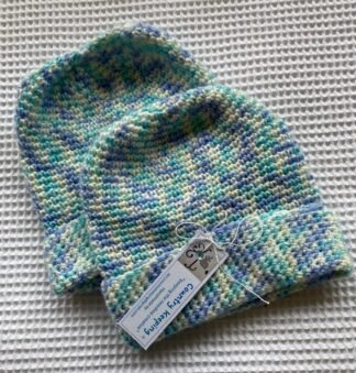 Beanie - Twin set - aqua and purple