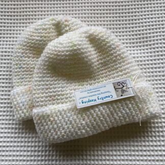 Beanie - Twin set - white with pastel shades