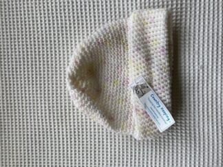 Beanie - white and lilac