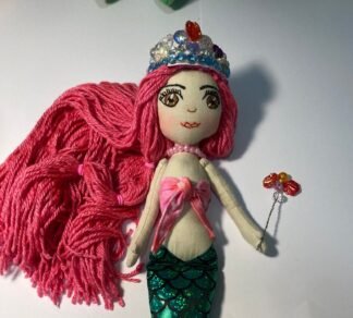 Handmade rag doll NZ Mermaid