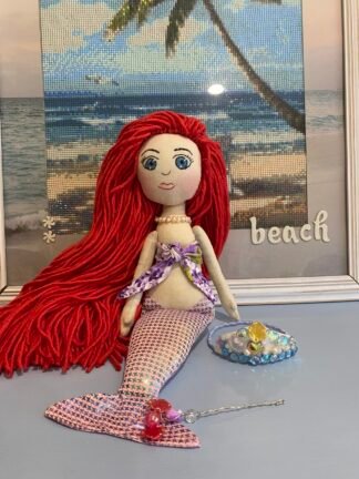 Handmade rag doll NZ Mermaid